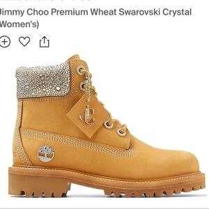 Timberland x Jimmy Choo 6” Boots w/ Premium Wheat Swarovski Crystal, size 9, NWT